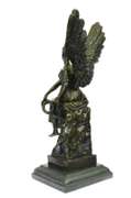Angel Religion Bronze Statue Marble Base