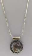 Italian Sterling Silver Mexico Abalone Necklace