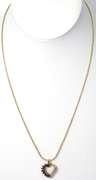 Classy Sapphire Heart Necklace in Vermeil