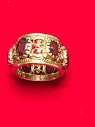 Ladies 14k vintage garnet ring/band