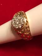 Men's 14k diamond cluster ring