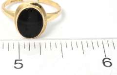 Vintage Onyx Ring in Yellow Gold