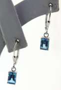 Sterling Silver Blue Topaz Earrings
