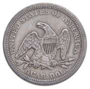 1858 Seated Liberty Quarter