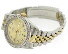 Rolex 2 Tone Datejust 36mm Diamond Dial Watch