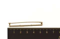 10K Yellow Gold Victorian Seed Pearl Inset Ornate Bar Pin/Brooch