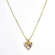 Sweet Tanzanite Heart on Necklace