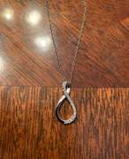 Sterling Silver Diamond Infinity Necklace