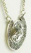 Ornate Sterling Trifecta Horseshoe Necklace