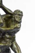 Nude Hercules Victorian Bronze Statue