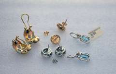 Contemporary Sterling Silver Earrings, 4 Pair Lot