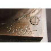 Nude Girl Emerging from Egg Shell Bronze Sculpture