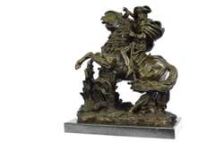 Massive 62 LBS Napoleon Riding Horse Bronze Sculpture