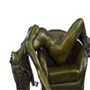Details about 2 Pcs Handcrafted Sexy Nude Woman on Sofa Chair Bronze Sculpture Statue Figurine