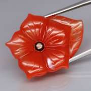 Translucent! 33.90ct Agate and Sapphire carving