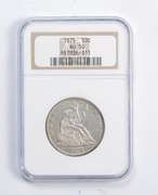AU50 1875 Seated Liberty Half Dollar - Graded NGC
