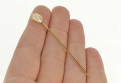 14K Yellow Gold Victorian Pearl Inset Boutonniere Wedding Stick Pin