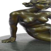 Nude Girl Sitting Bronze Sculpture