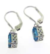 Sterling Silver Blue Topaz Earrings