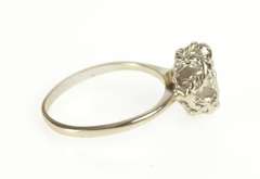 14K White Gold 0.25 Ct Diamond Solitaire Knot Engagement Ring