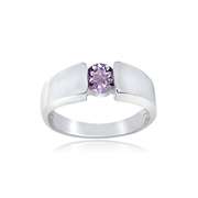 Sterling Silver Genuine Amethyst Ring