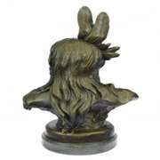 Native American Indian Warrior Chief Bronze Sculpture