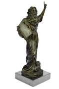 Moses Bust Jewish Christian Bronze Statue