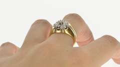 14K Yellow Gold 1.00 Ctw Ornate Diamond Cluster Fashion Ring