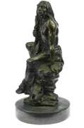 Native American Warrior Bronze Sculpture