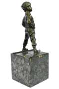 Sport Ski Player Bronze Statue