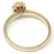 Beautiful Yellow Gold Diamond Cluster Flower Ring