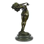 Nude Beauty Stretching Bronze Sculpture