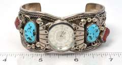 Sterling Silver Turquoise Watch Bracelet