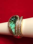 Ladies 14K Quartz and Diamond Bypass Ring