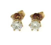 Elegant Round Brilliant Cut Diamond Stud Earrings