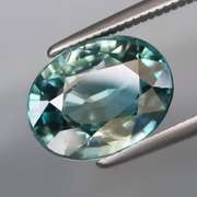 Glistening 5.04ct diamond luster blue Zircon