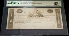 Gem Crisp 1800'S $100 Note Farmers & Merchants Bank Of Baltimore Maryland!