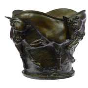 Four Horses Vase Bronze Sculpture