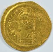 Near Mint Justinian I Byzantine Gold Solidus 527-565 AD