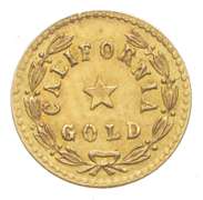 1857 Indian Head California Gold Token