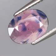 Rare! Unheated 1.42ct pink and blue Sapphire cut