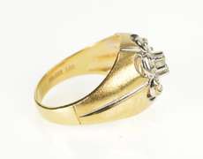 14K Yellow Gold 1.00 Ctw Ornate Diamond Cluster Fashion Ring