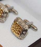 Handsome Pair Jeweled Style Cufflinks By Carelli