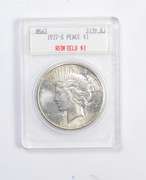 MS63 1927-S Peace Silver Dollar - Redfield - Graded Blanchard