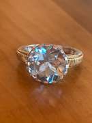 7.0 Carat Blue Topaz Cocktail Ring