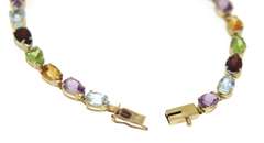 Favorite Multi Pear Gemstone Line Bracelet