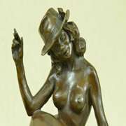 Dancer with Hat and Cigar Bronze Sculpture
