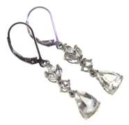 Sterling Silver Teardrop CZ Earrings