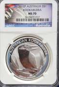 2012 P Australia S$1 Kookaburra NGC MS70