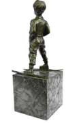Sport Ski Player Bronze Statue